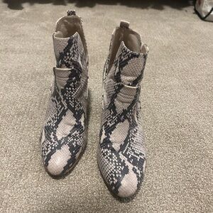 Steve Madden snake skin booties
